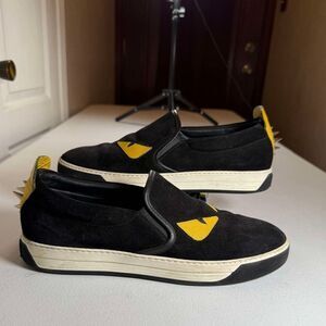 Men Fendi Monster Bugs Eye Slip On Sneakers Sz 9.5 NO Box